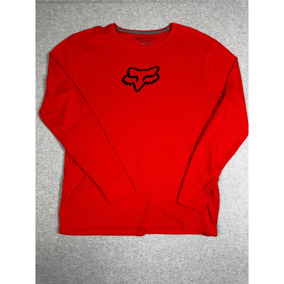 Fox Racing Other - Fox Racing Active Tech Thermal‎ Shirt Mens XL Red Long Sleeve Waffle Knit Logo